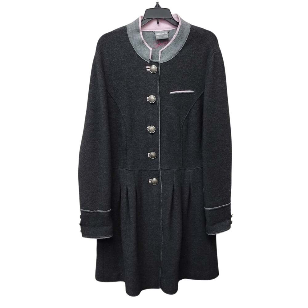 Geiger of Austria Women Boiled Wool Long Coat 44 US XL Preppy Old Money Heritage